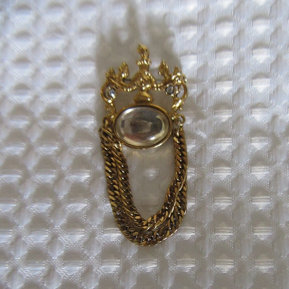 Vintage Brooch with Chains
